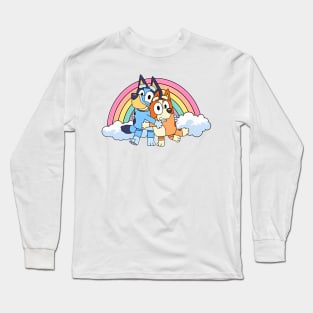 Bluey And Mom Rainbow Long Sleeve T-Shirt